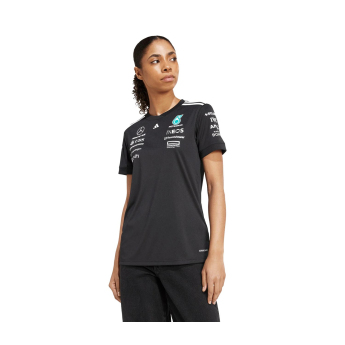 Mercedes AMG Petronas ženska majica official Teamline Replica black F1 Team 2025