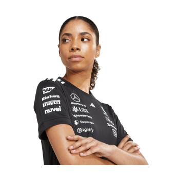 Mercedes AMG Petronas ženska majica official Teamline Replica black F1 Team 2025