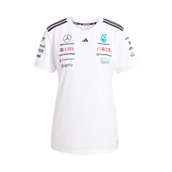 Mercedes AMG Petronas ženska majica official Teamline Replica white F1 Team 2025