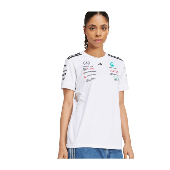 Mercedes AMG Petronas ženska majica official Teamline Replica white F1 Team 2025