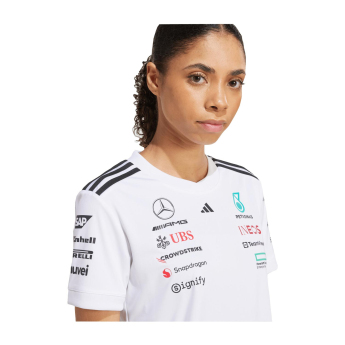 Mercedes AMG Petronas ženska majica official Teamline Replica white F1 Team 2025