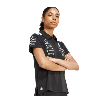 Mercedes AMG Petronas ženska polo majica official Teamline Replica black F1 Team 2025