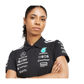 Mercedes AMG Petronas ženska polo majica official Teamline Replica black F1 Team 2025