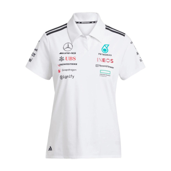 Mercedes AMG Petronas ženska polo majica official Teamline Replica white F1 Team 2025