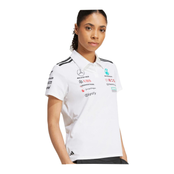 Mercedes AMG Petronas ženska polo majica official Teamline Replica white F1 Team 2025
