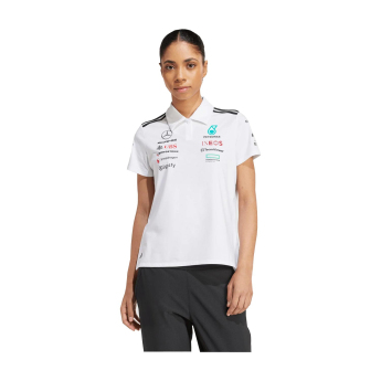 Mercedes AMG Petronas ženska polo majica official Teamline Replica white F1 Team 2025