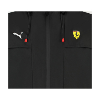 Ferrari muška jakna s kapuljačom Rain black F1 Team 2025