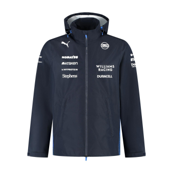 Williams Martini Racing muška jakna s kapuljačom Rain official Teamline Replica blue F1 Team 2025