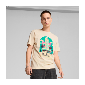Formule 1 muška majica Miami GP beige F1 Team 2025