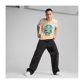 Formule 1 muška majica Miami GP beige F1 Team 2025