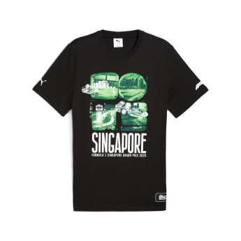 Formule 1 muška majica Singapore GP black 2025