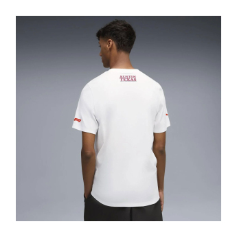 Formule 1 muška majica Austin GP white 2025