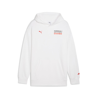 Formule 1 muška majica s kapuljačom DTS Relaxed white F1 Team 2025