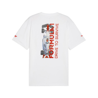 Formule 1 muška majica DTS Relaxed white F1 Team 2025