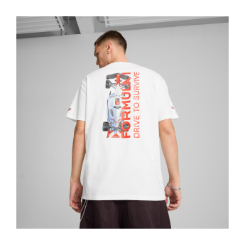 Formule 1 muška majica DTS Relaxed white F1 Team 2025