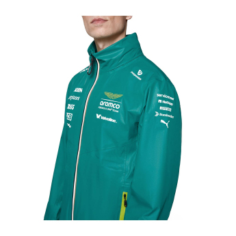 Aston Martin muška jakna Rain official Teamline Replica green F1 Team 2025
