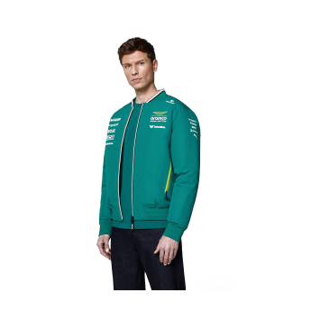 Aston Martin muška jakna Bomber official Teamline Replica green F1 Team 2025