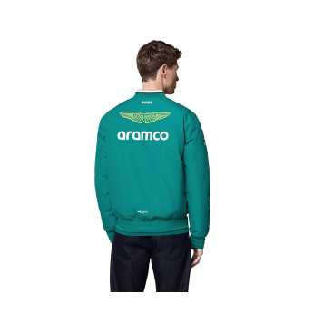 Aston Martin muška jakna Bomber official Teamline Replica green F1 Team 2025