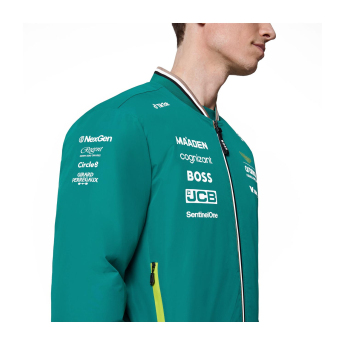 Aston Martin muška jakna Bomber official Teamline Replica green F1 Team 2025