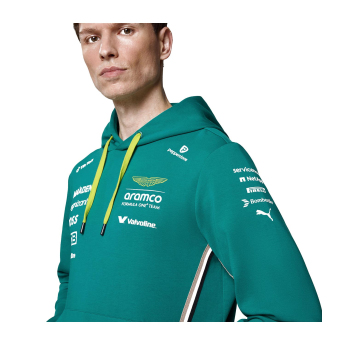Aston Martin muška majica s kapuljačom official Teamline Replica green F1 Team 2025