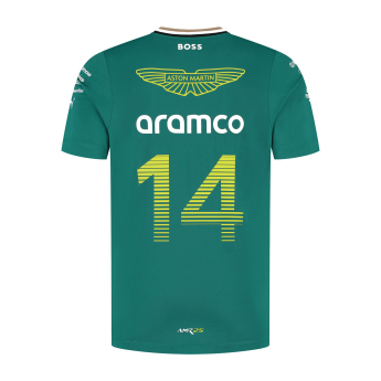 Aston Martin muška majica Alonso official Teamline Replica green F1 Team 2025
