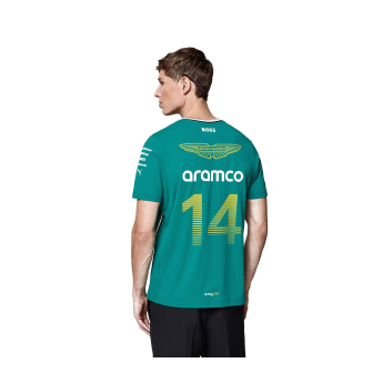 Aston Martin muška majica Alonso official Teamline Replica green F1 Team 2025