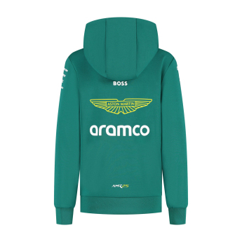 Aston Martin dječja majica s kapuljačom official Teamline Replica green F1 Team 2025