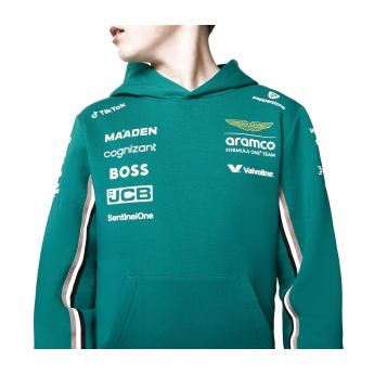 Aston Martin dječja majica s kapuljačom official Teamline Replica green F1 Team 2025