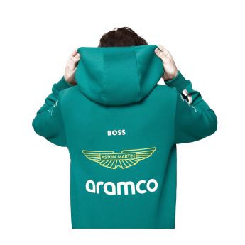 Aston Martin dječja majica s kapuljačom official Teamline Replica green F1 Team 2025