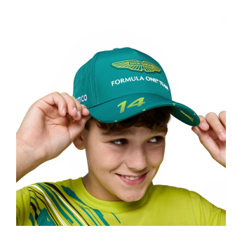 Aston Martin dječja baseball kapa sa šiltom Alonso official Teamline Replica green F1 Team 2025