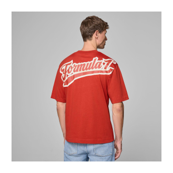 Formule 1 muška majica Heritage Logo Red F1 Team 2025