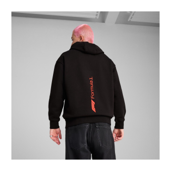 Formule 1 muška majica s kapuljačom Essential Relaxed Logo black F1 Team 2025
