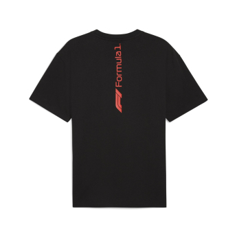Formule 1 muška majica Essential Relaxed Logo black F1 Team 2025