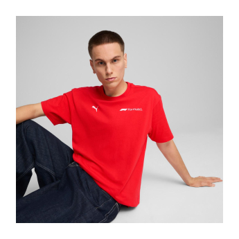 Formule 1 muška majica Essential Relaxed Logo red F1 Team 2025