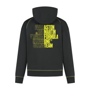 Aston Martin muška majica s kapuljačom Hoody black F1 Team 2025