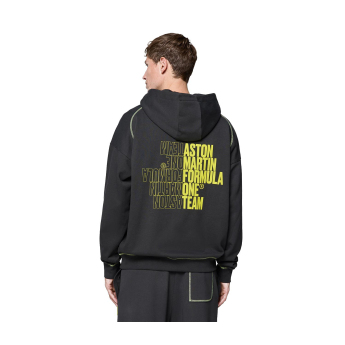 Aston Martin muška majica s kapuljačom Hoody black F1 Team 2025