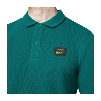 Aston Martin muška polo majica Tech Waffle green F1 Team 2025