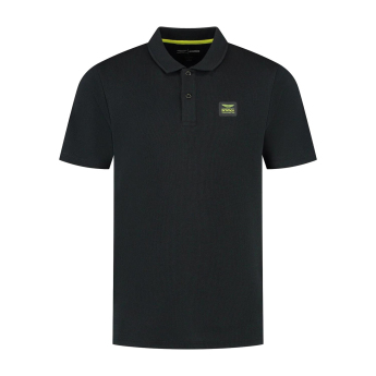 Aston Martin muška polo majica Tech Waffle black F1 Team 2025