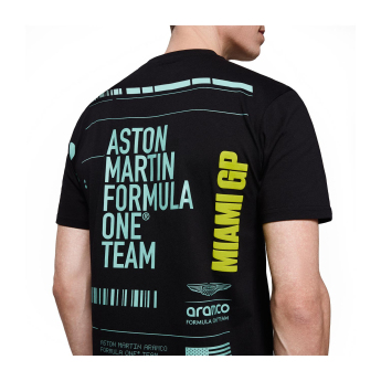 Aston Martin muška majica GP Miami black F1 Team 2025