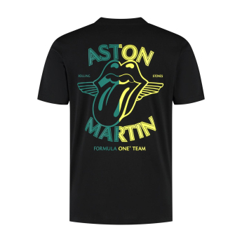 Aston Martin muška majica Rolling Stones black F1 Team 2025