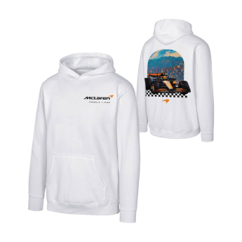 Mclaren Honda muška majica s kapuljačom Retro white F1 Team 2025