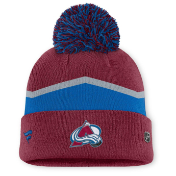 Colorado Avalanche ženska zimska kapa Authentic Pro W/Cap Cuffed Pom Beanie