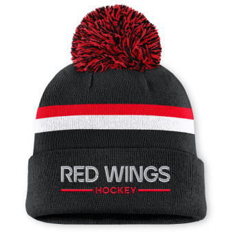 Detroit Red Wings ženska zimska kapa Authentic Pro W/Cap Cuffed Pom Beanie