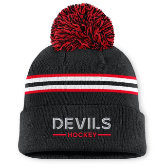 New Jersey Devils ženska zimska kapa Authentic Pro W/Cap Cuffed Pom Beanie