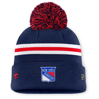 New York Rangers ženska zimska kapa Authentic Pro W/Cap Cuffed Pom Beanie