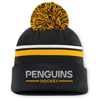 Pittsburgh Penguins ženska zimska kapa Authentic Pro W/Cap Cuffed Pom Beanie