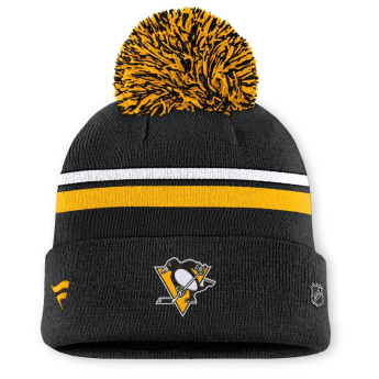 Pittsburgh Penguins ženska zimska kapa Authentic Pro W/Cap Cuffed Pom Beanie