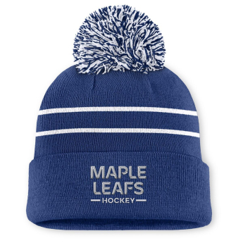 Toronto Maple Leafs ženska zimska kapa Authentic Pro W/Cap Cuffed Pom Beanie