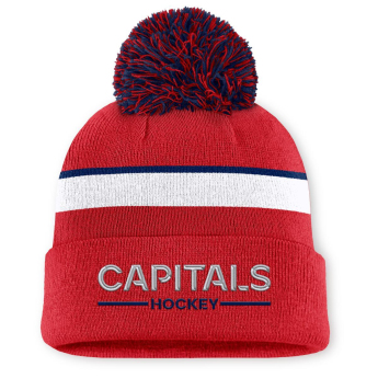 Washington Capitals ženska zimska kapa Authentic Pro W/Cap Cuffed Pom Beanie