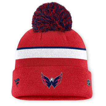 Washington Capitals ženska zimska kapa Authentic Pro W/Cap Cuffed Pom Beanie